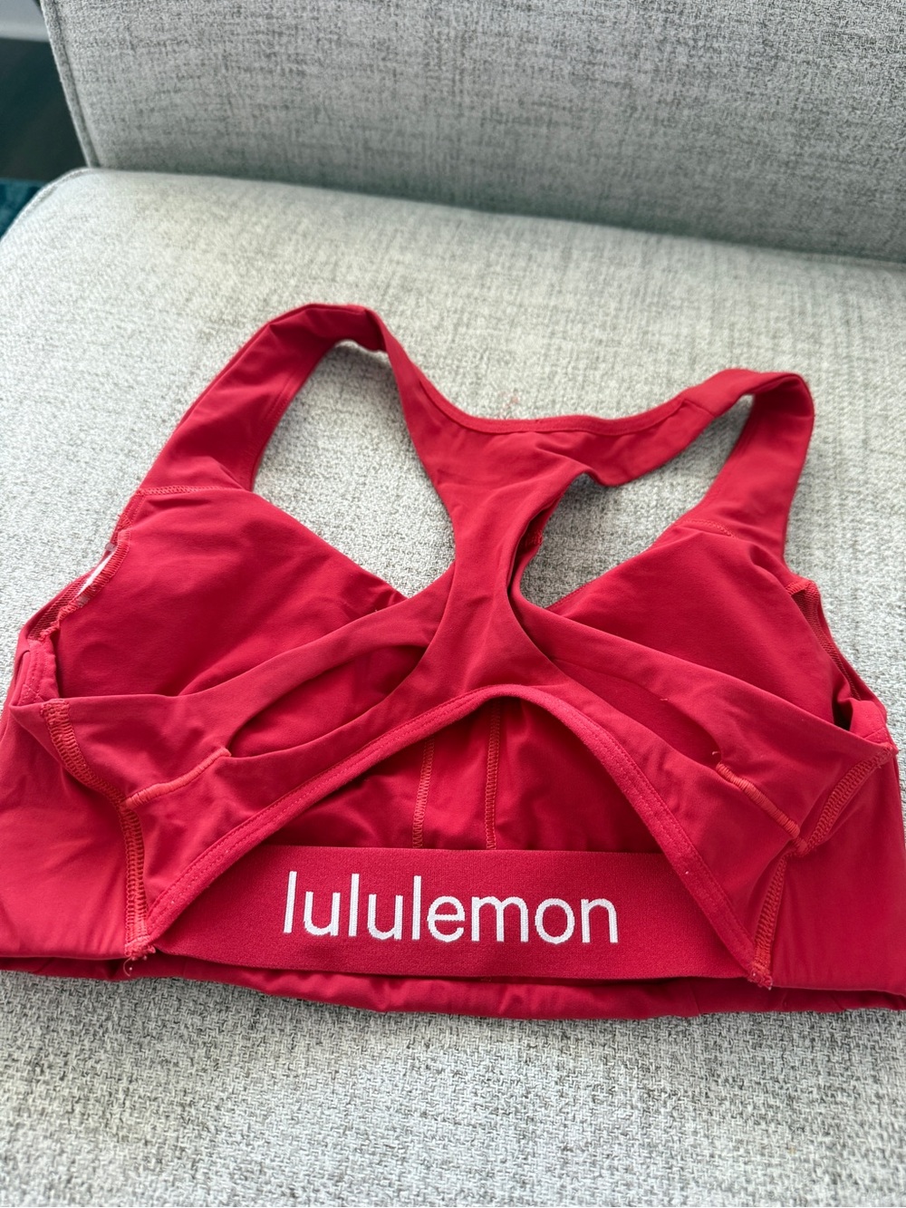 Lululemon Red Racerback Sports Bra - Picture 2 of 4